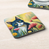 FLoralkatze Getränkeuntersetzer (Linke Seite)