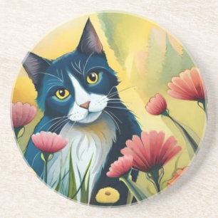 FLoralkatze Getränkeuntersetzer