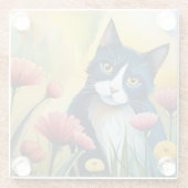 FLoralkatze Glasuntersetzer (Rückseite)