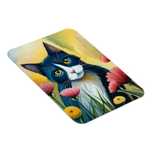 FLoralkatze Magnet (Rechte Seite)