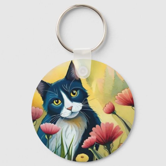 FLoralkatze Schlüsselanhänger (Vorderseite)