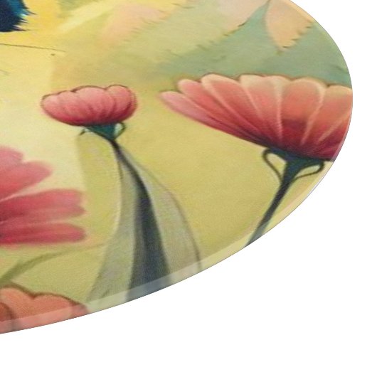 FLoralkatze Schneidebrett (Ecke)