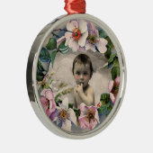 FLORALKULTUR,WILD ROSE BABY DUSCHE FOTOVORLAGE ORNAMENT AUS METALL (Rechts)