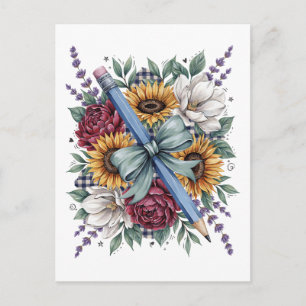 Florallehrerin postkarte
