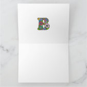 FloralLetter B Grußkarte - von der Original-Kunst Karte (Innenseite)