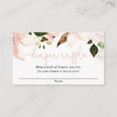 Florallilililie Baby Dusche Windel Gewinnkarten Begleitkarte (Vorderseite)
