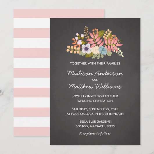 FLORALLKALKBOARD | EINLADUNG (Vorne/Hinten)