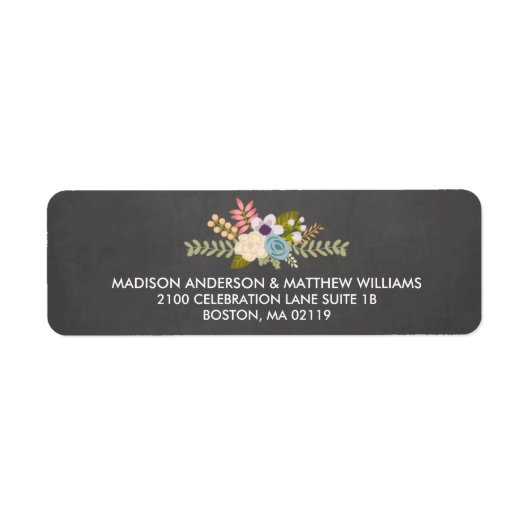 FLORALLKALKBOARD | RÜCKSENDEADRESSEN-AUFKLEBER (Vorne)