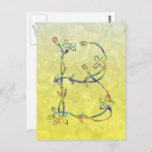 FLORALMONOGRAMM B POSTKARTE (Vorne/Hinten)