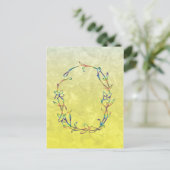 FLORALMONOGRAMM O POSTKARTE (Stehend Vorderseite)