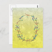 FLORALMONOGRAMM O POSTKARTE (Vorne/Hinten)