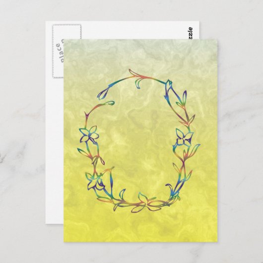 FLORALMONOGRAMM O POSTKARTE (Vorne/Hinten)