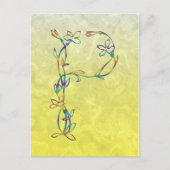 FLORALMONOGRAMM P POSTKARTE (Vorderseite)
