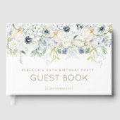 Florals alle Altersnamen Geburtstagspartei Gästebuch (Vorderseite)