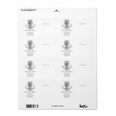 Florals Antique Small Business Shipping Label (Vorne)