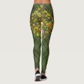 Florals auf Kariert Leggings (Rückseite)
