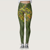 Florals auf Kariert Leggings (Vorderseite)