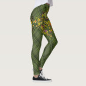 Florals auf Kariert Leggings (Rechts)