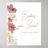 Florals Baby Bloom Baby Dusche Babys sind süß Poster (Vorne)