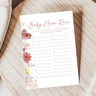 Florals Baby Bloom Baby Shower Namens-Rate-Spiel