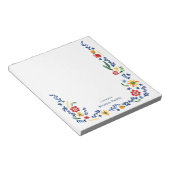 Florals bestickt notizblock (angewinkelt)