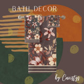 Florals Brown & Peach Badhandtuch Set