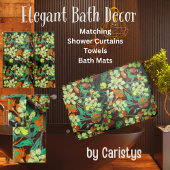 Florals Brown, Rost, Aquamarin Badematte