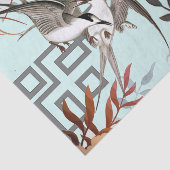 Florals Browns, Cranberry Tan & Birds Decoupage Seidenpapier (Ausschnitt)