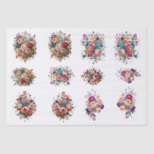 Florals & Butterflies  Seidenpapier (Vorderseite)