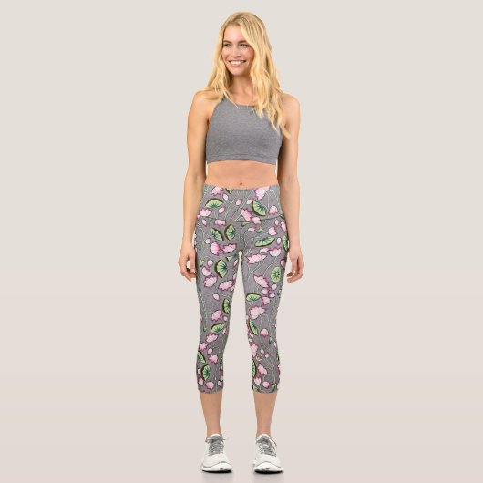 Florals Capri Leggings (Vorderseite)