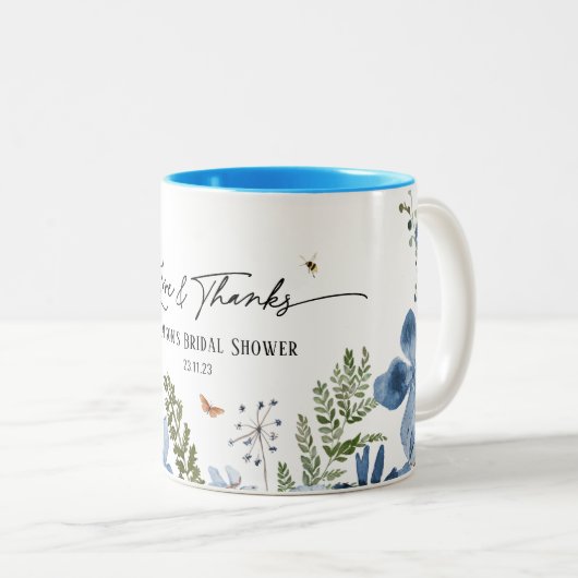 Florals Customizable Brautparty Gastgeschenk Tasse (VorderseiteRechts)