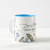 Florals Customizable Brautparty Gastgeschenk Tasse (Vorderseite Links)