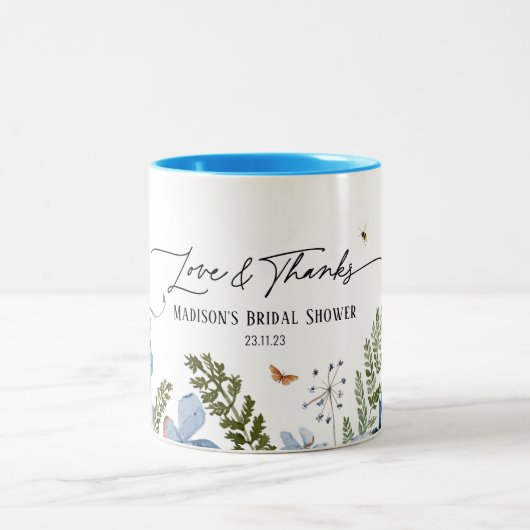 Florals Customizable Brautparty Gastgeschenk Tasse (Mittel)