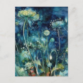 Florals cyanotype postkarte (Vorderseite)