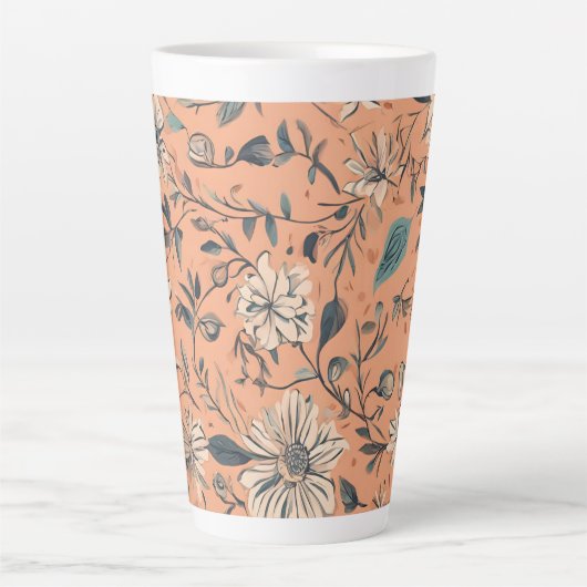 Florals Design groß Milchtasse (Vorderseite)