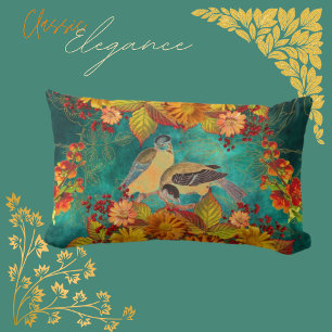 Florals Fall Shades mit Birnen unterstützt in Reic Lendenkissen