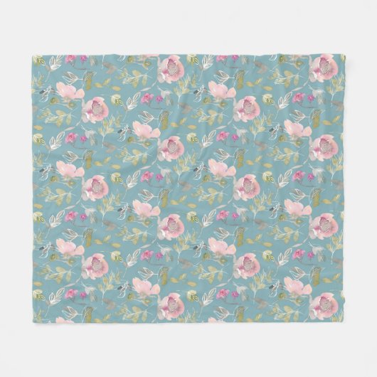 Florals Fleecedecke (Vorderseite (Horizontal))
