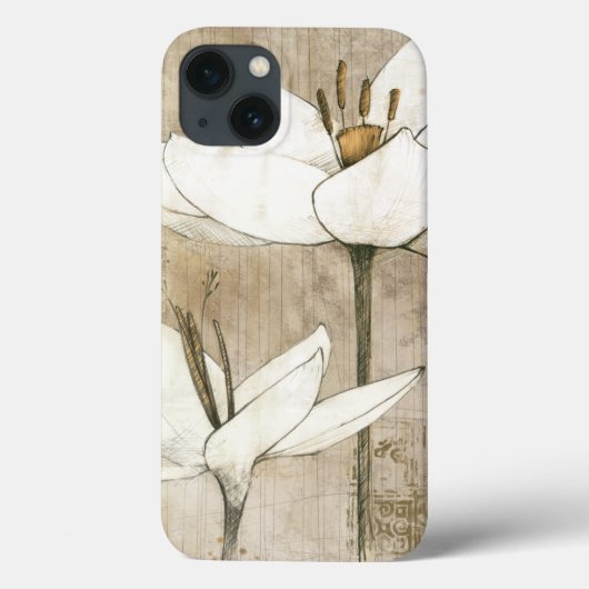 Florals Gezeichnet von Pencil Case-Mate iPhone Hülle (Rückseite)