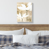 Florals Gezeichnet von Pencil Leinwanddruck (Insitu (Schlafzimmer))