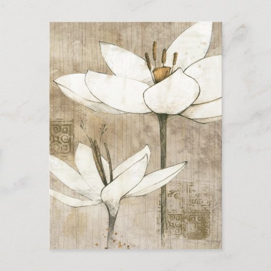 Florals Gezeichnet von Pencil Postkarte (Vorderseite)