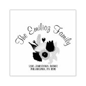 Florals Handgezeichneter Name Anschrift Rubber Bri Gummistempel (Prägung)