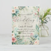 Florals II Einladung (Stehend Vorderseite)