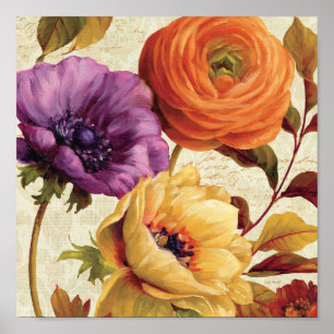 Florals in Full Bloom Poster