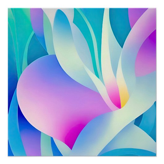 Florals in Pastel Poster (Vorderseite)