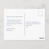 Florals individuelle Gastadresse Vielen Dank Postkarte (Rückseite)