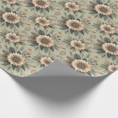Florals on Sage Geschenkpapier (Ecke)