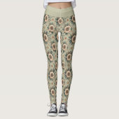 Florals on Sage Leggings (Vorderseite)