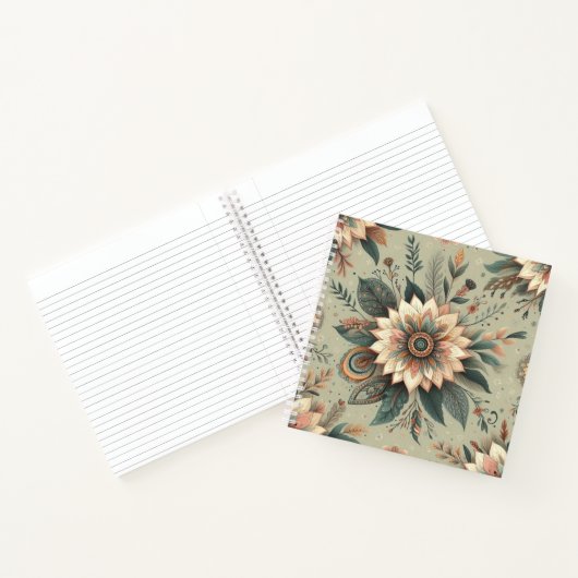 Florals on Sage Notizblock (Innenseite)