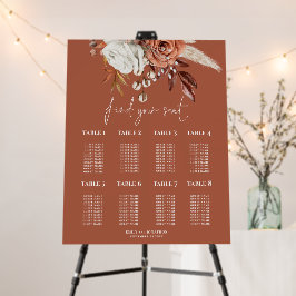 Florals Overlay 8 Tabelle Hochzeitrostentabelle