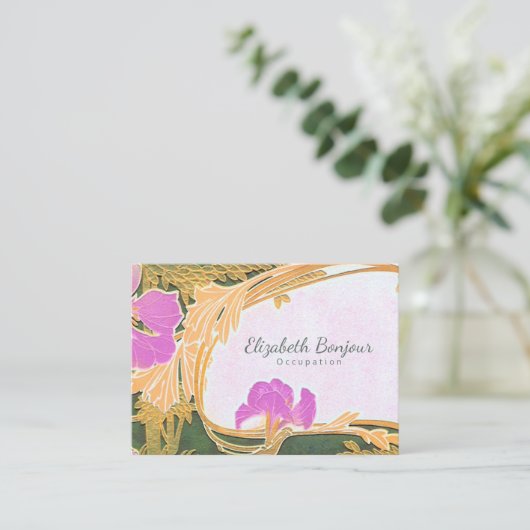 Florals PAPIER, FORMULAR & GRÖSSE OPTIONEN - Groß Visitenkarte (Stehend Vorderseite)